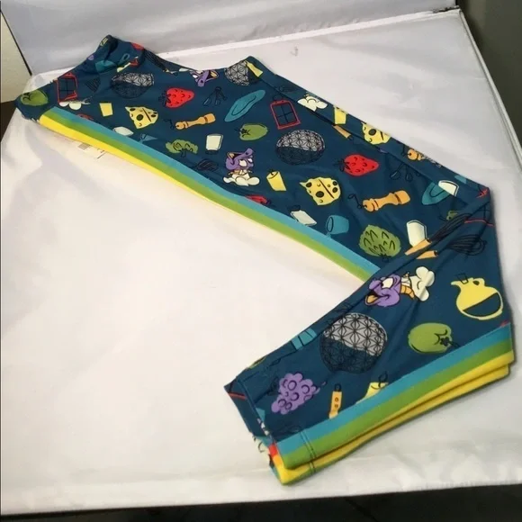 Disney 25th ANNIVERSARY FOOD &‎ WINE CELEBRATION LEGGING SIZE SMALL - Picture 5 of 12